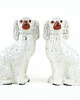 figurki i rzeźby Ceramiczne pieski kominkowe - Spaniele, styl Staffordshire, Anglia 1