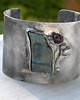 bransoletki wire wrapping Roślinki przy skale   - BRANSOLETA MANKIET - CUFF 2