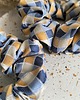gumki do włosów Scrunchie Jedwabna krata 1