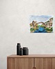 grafiki i ilustracje Mostar miasto most Bośnia pejzaż rzeka obraz akwarela 21x30 1