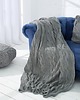 koce i narzuty Koc pled narzuta Cosy II szary knitted dziergany 2