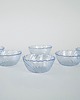 miski i misy Komplet szklanych miseczek, włoski design, lata 70, produkcja: Włochy 2