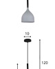 lampy wiszące Lampa wisząca zwis żyrandol lampa na sufit szara LED E27 1