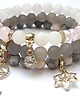bransoletki z kamieni naturalnych Kolekcja Rich - Grey and pink set 1