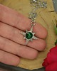 wisiory Wisiorek róża wiatrów zielony onyks wire wrapping 4