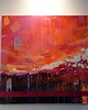 obrazy Obraz ręcznie malowany na płótnie 50 x 50 cm - abstrakcyjny pejzaż 8
