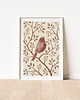 plakaty PLAKAT z ptakiem, vintage ilustracja botaniczna, dekoracja 5