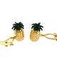 spinki do mankietów SPINKI DO MANKIETÓW koszuli MANKIETU złoty ananas 1