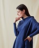 swetry damskie  Sweter z kapturem oversize IBIZA Blue 1