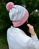 czapki damskie Bawełniana czapka zebra "Różowo szara" 3