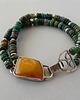 bransoletki srebrne -miodowy bursztyn i agaty indyjskie- 2