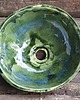 umywalki Umywalka Ceramiczna Nablatowa Ręcznie Robiona w Ciemnej Butelkowej Zieleni 1