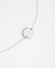 naszyjniki - inne Rhodium Plated Two Holes Round Tag Necklace 4