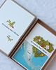 kartki scrapbooking Kartka z kwiatowym sercem i mapą, w pudełku 1