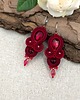 kolczyki soutache Kolczyki sutasz bordowe Anya delikatne romantyczne małe 2