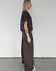 komplety damskie Chiara oversizowy komplet bezrękawnik i spodnie wide leg Chocolate 2