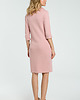 sukienki mini damskie Prosta sukienka dresowa-pudrowa(M-391) 2