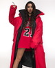 płaszcze damskie Parka Longline Collar Vest Oversize red 9