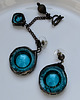 kolczyki wire wrapping Turkusowy przepych 3