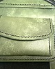 portfele męskie Czarno-zielony portfel ze skóry na bilon  ręcznie uszyty. 4