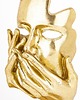 figurki i rzeźby Dekoracja złota maska w kobiecych rękach 30x16x12 SILENZIO 3