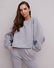 bluza bez kaptura damska Szara bluza bawełniana krótka bez kaptura 2