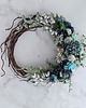 wianki bożonarodzeniowe Zimowy wieniec - odcienie błękitu i srebro (26cm) 7