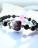 bransoletki złote Unikat maneki neko - onyks, spinel, chalcedon, lawa 1