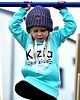 bluzy dla dziewczynki Mietowa bluza dla dziewczynki z kotkiem kizia mizia 2