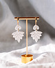 kolczyki z masy plastycznej Kolczyki BOHO LOTUS WHITE 2