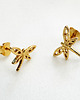 kolczyki pozłacane KOLCZYKI z ważką, złote ważki sztyfty 4
