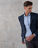 marynarki męskie marynarka męska mantova granatowa w kratę slim fit 4