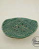 mydelniczki Mydelniczka ceramiczna Koronka (butelkowa zieleń) 1
