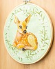 Ozdoby na ścianę Sarenka light green, haft w tamborku 20 cm 9
