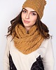 szale damskie Stylowy, warkoczowy komin - SZ003 cappuccino 1