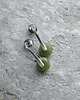 kolczyki wire wrapping Jasny nefryt   - sztyfty 1