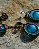 kolczyki wire wrapping Turkusowy przepych 1