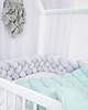 akcesoria do łóżeczek Ochraniacz warkocz 4 pasma BABY BLUE 3