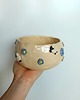 akcesoria różne Ceramiczna ręcznie robiona miseczka na włóczkę w owieczki 1