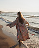 bluzki kimonowe damskie Kimono Bloom Beige LONG 3