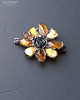spinki i klamry do włosów Spinka do włosów bursztynowy kwiat UNIKAT ręcznie robiony prezent lux 4