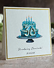kartki scrapbooking Elegancka kartka na 30 urodziny z turkusowym tortem BE HAPPY!, BH 31 1