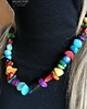 korale Boho style naszyjnik bajecznie kolorowy Uroczy prezent  handmade 9