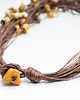korale Naszyjnik bursztynowy w sylu boho, naszyjnik lniany, bursztyn bałtycki 1