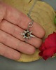 wisiory Mały wisiorek róża wiatrów tygrysie oko wire wrapping 6