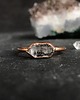 pierścionki - różne Pierścionek miedziany z "diamentem" Herkimer 3