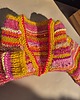 swetry damskie  Kolorowy sweter alpaka merino Pink Explosion z guziczkami 4