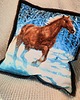 poduszki, poszewki - różne Koń w zimowej odsłonie... #2 1