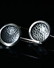 kolczyki wire wrapping Oksydowane kolczyki z teksturowanego srebra 2