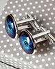spinki do mankietów COSMIC IN BLUE gustowny prezent spinki do koszuli dla faceta 3
